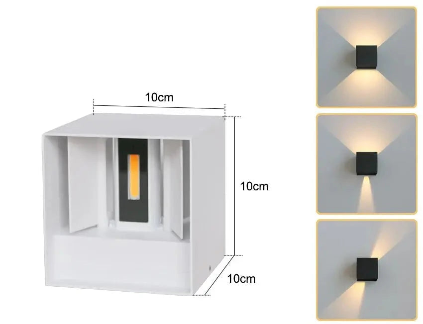LED Wandlampe Indoor & Outdoor Aluminum für Garten, Innenraum, Bilderbeleuchtung